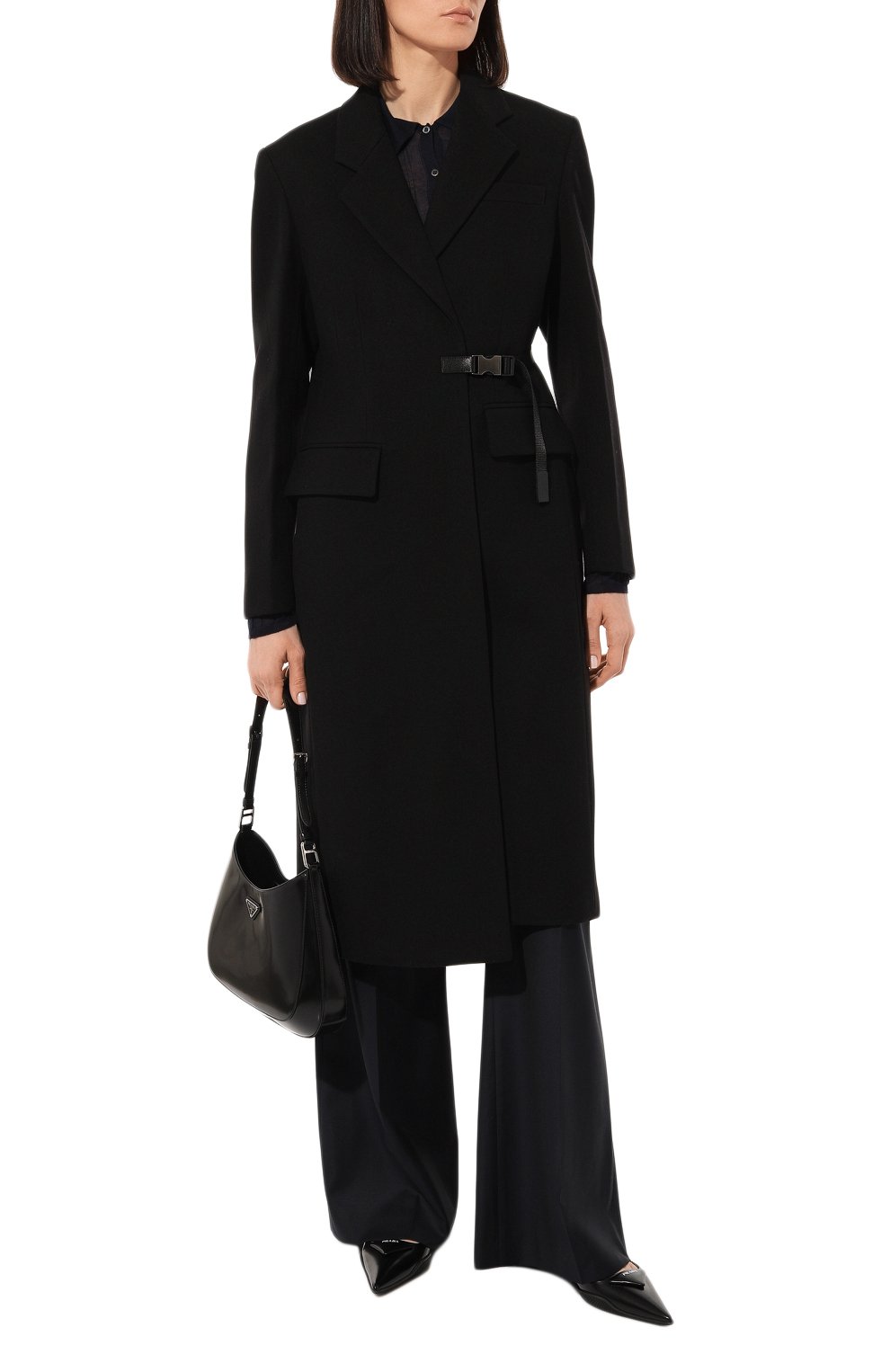 Шерстяное пальто PRADA, арт. P607N-1LXN-F0002-202, фото 2