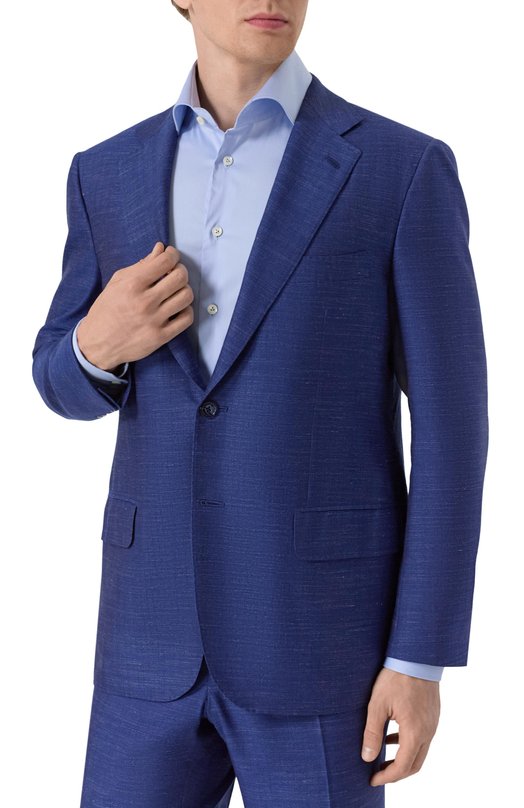 Пиджак из кашемира и шелка Kiton UA81K0600E13_2 Синий  UA81K0600E13_2 Фото 5