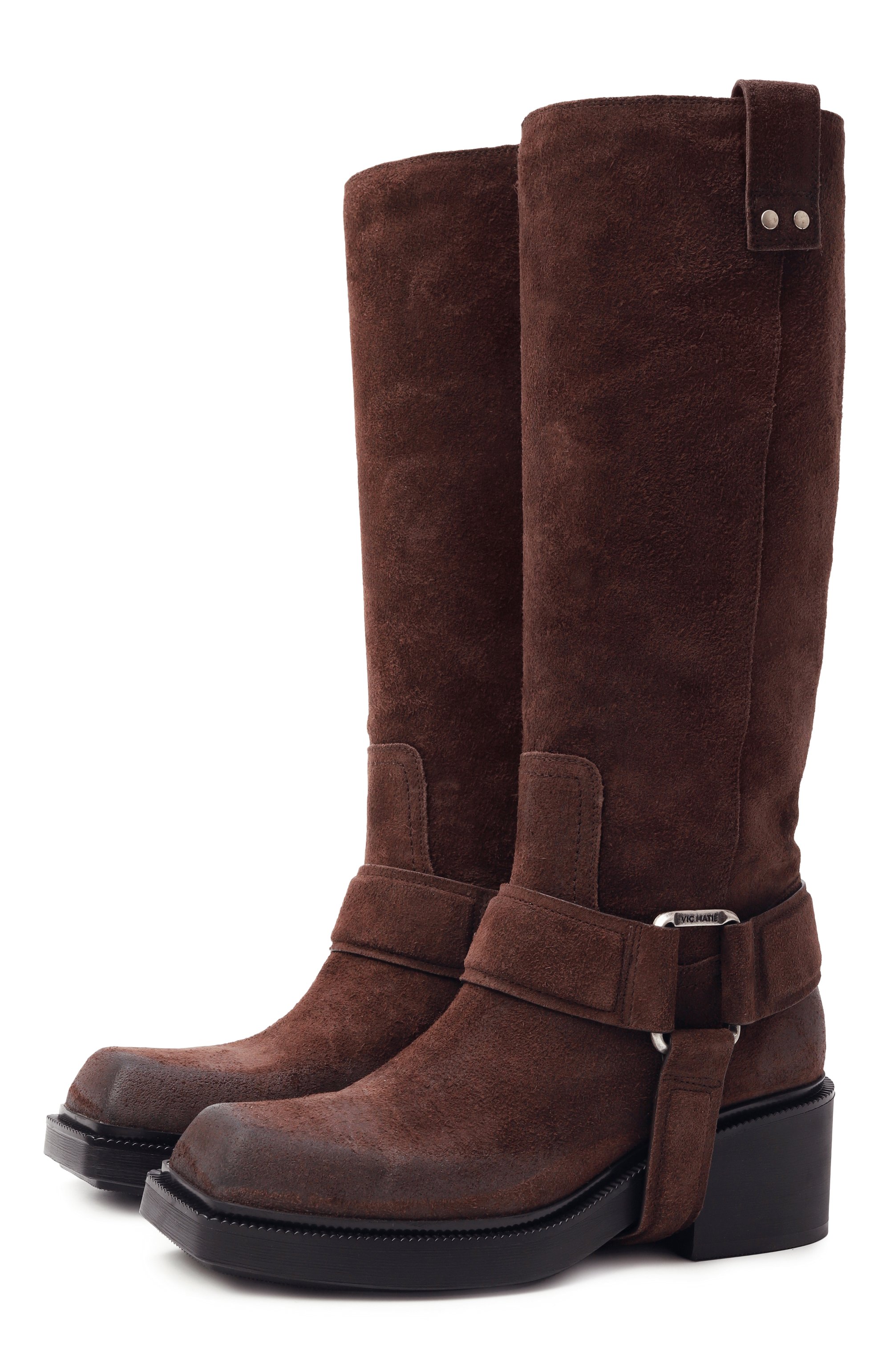Замшевые сапоги VIC MATIE темно-коричневого цвета по цене 67700 руб., арт. 1F2354DHF06H080350, фото 1 Замшевые сапоги VIC MATIE, арт. 1F2354DHF06H080350, фото 1
