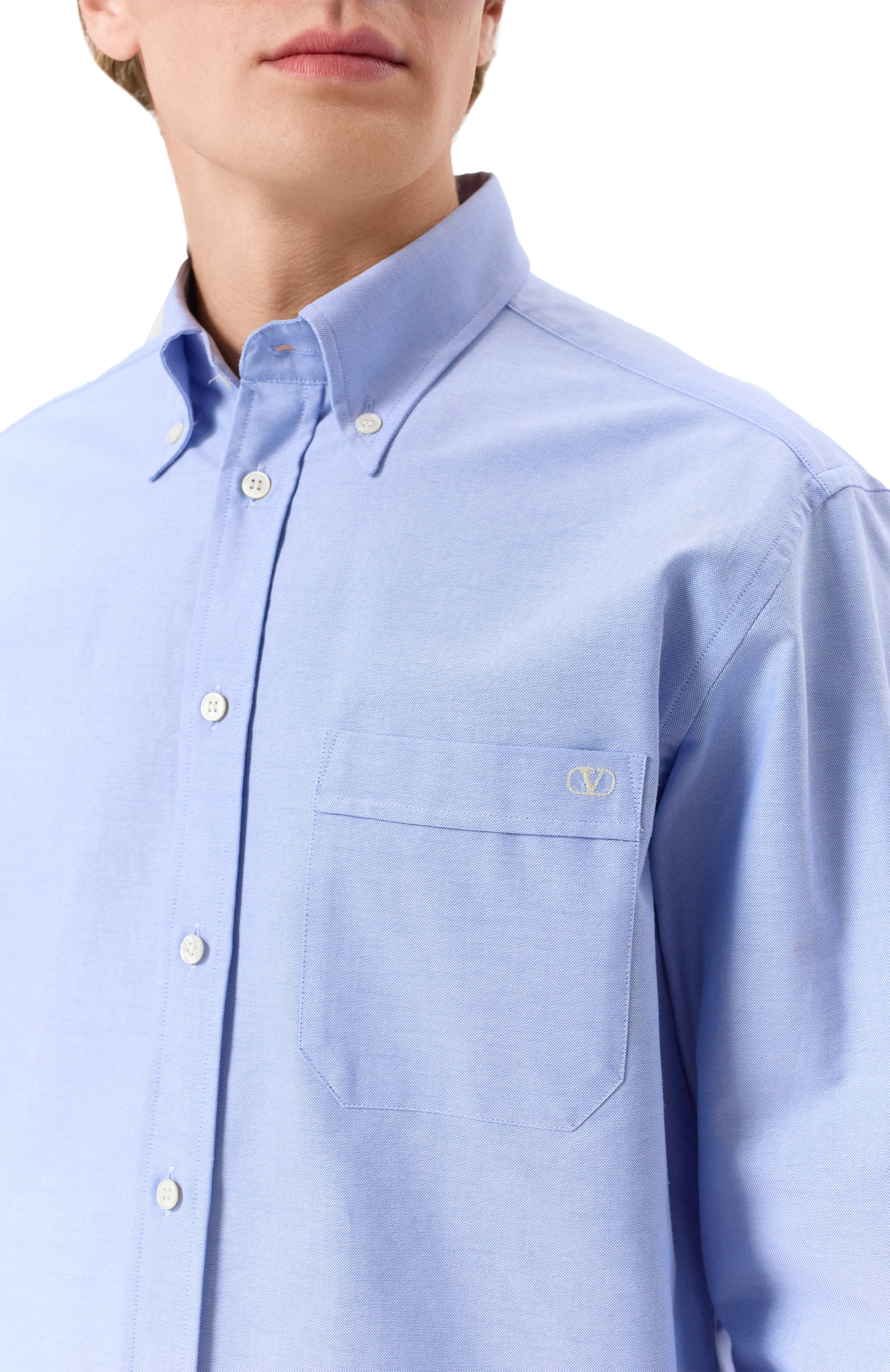 Хлопковая рубашка VALENTINO, арт. 6V3ABQ35AL2, фото 5