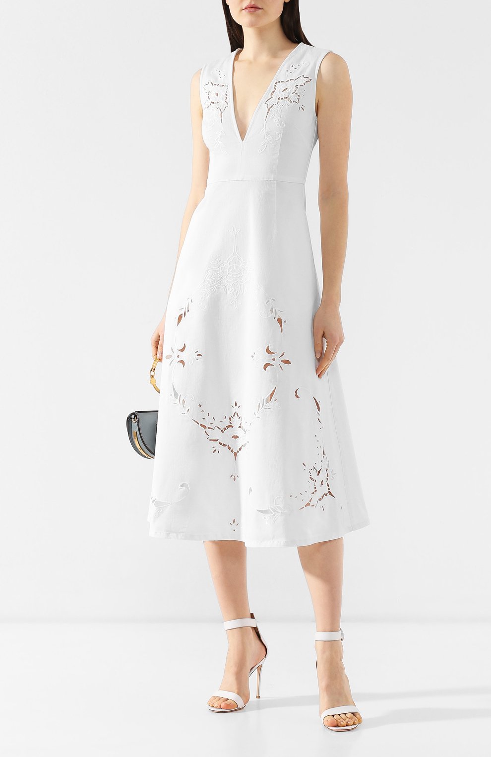Хлопковое платье STELLA MCCARTNEY белого цвета по цене 75800 руб., арт. 549832/SMH24, фото 2 Хлопковое платье STELLA MCCARTNEY, арт. 549832/SMH24, фото 2