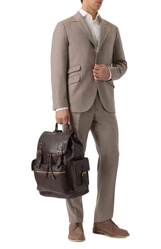 Рюкзак Brunello Cucinelli MBEHBU356 Коричневый  MBEHBU356 Фото 7