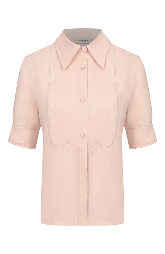 Льняная рубашка Agnona TD1117E/U3049E Розовый TD1117E/U3049E