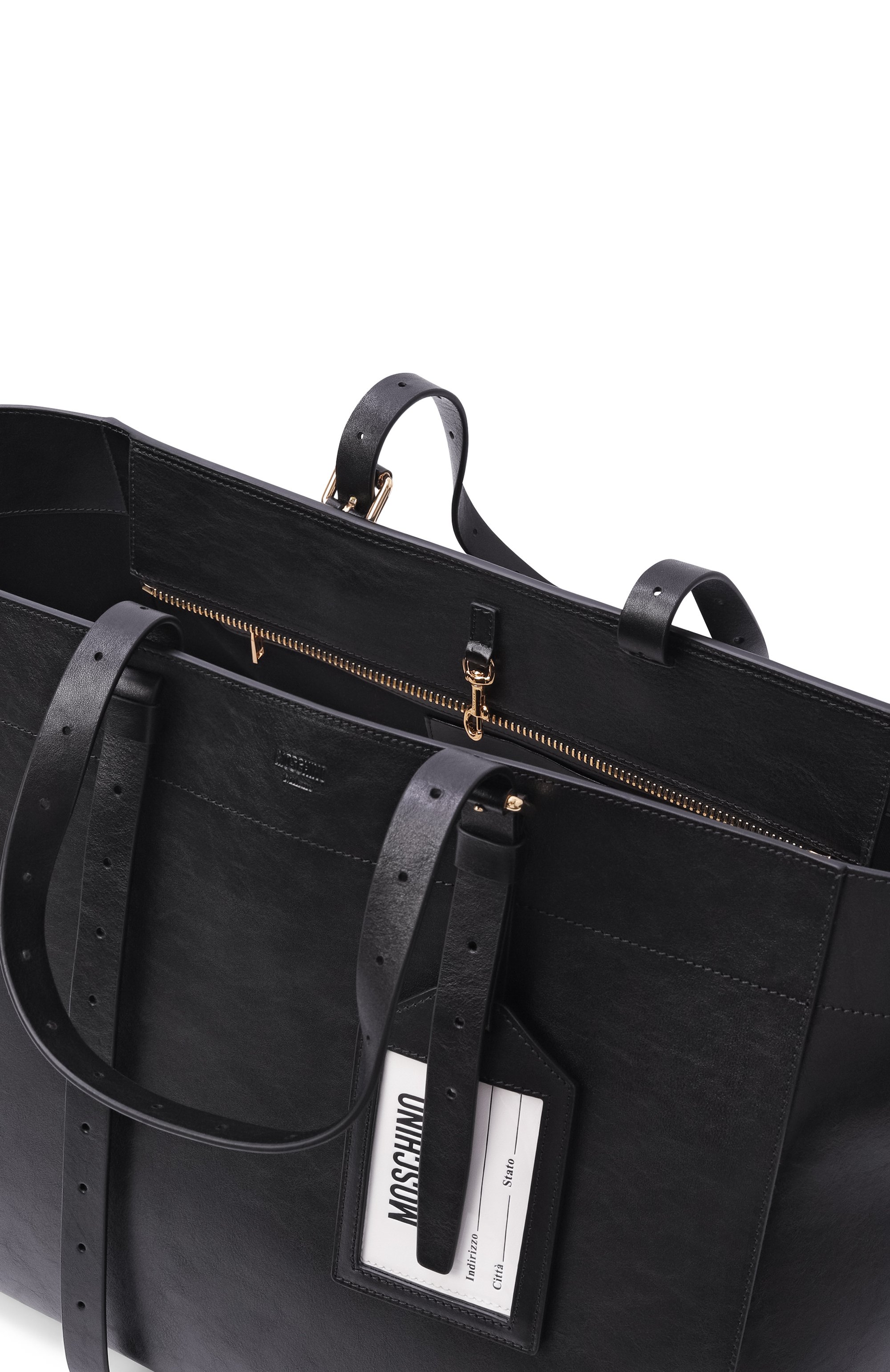 Сумка-шопер id-bag MOSCHINO черного цвета по цене 250500 руб., арт. MD4081PP00/FD9, фото 4 Сумка-шопер id-bag MOSCHINO, арт. MD4081PP00/FD9, фото 4