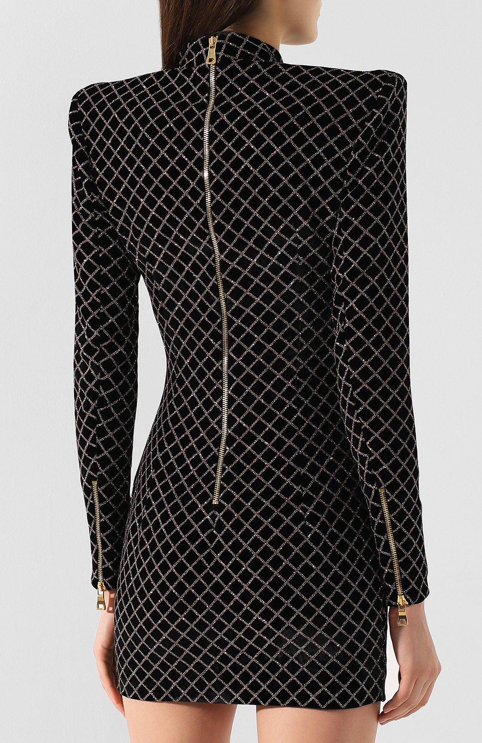 Платье из смеси вискозы и шелка BALMAIN, арт. SF16647/V070, фото 4