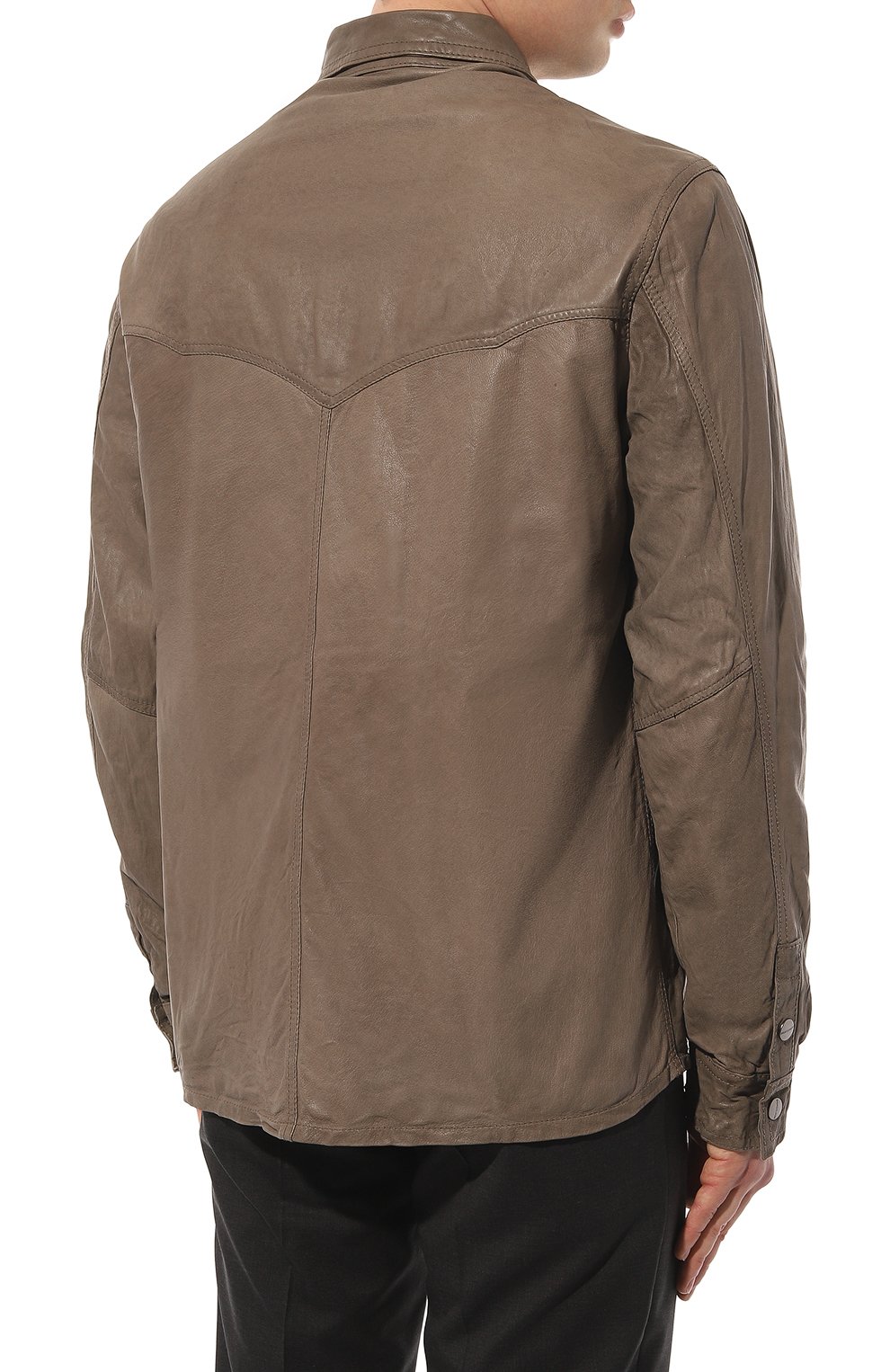 Кожаная рубашка GIORGIO BRATO, арт. GU24S12099, фото 4