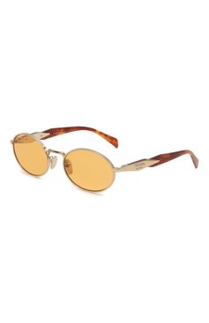 Женские солнцезащитные очки PRADA оранжевого цвета, арт. 65ZS-ZVN02Z | Фото 1 (Нос: Не проставлено; Региональные ограничения белый список (Axapta Mercury): Не проставлено; Тип очков: С/з; Кросс-КТ: С/з-унисекс; Материал: Металл; Оптика Гендер: оптика-унисекс; Очки форма: Овальные)