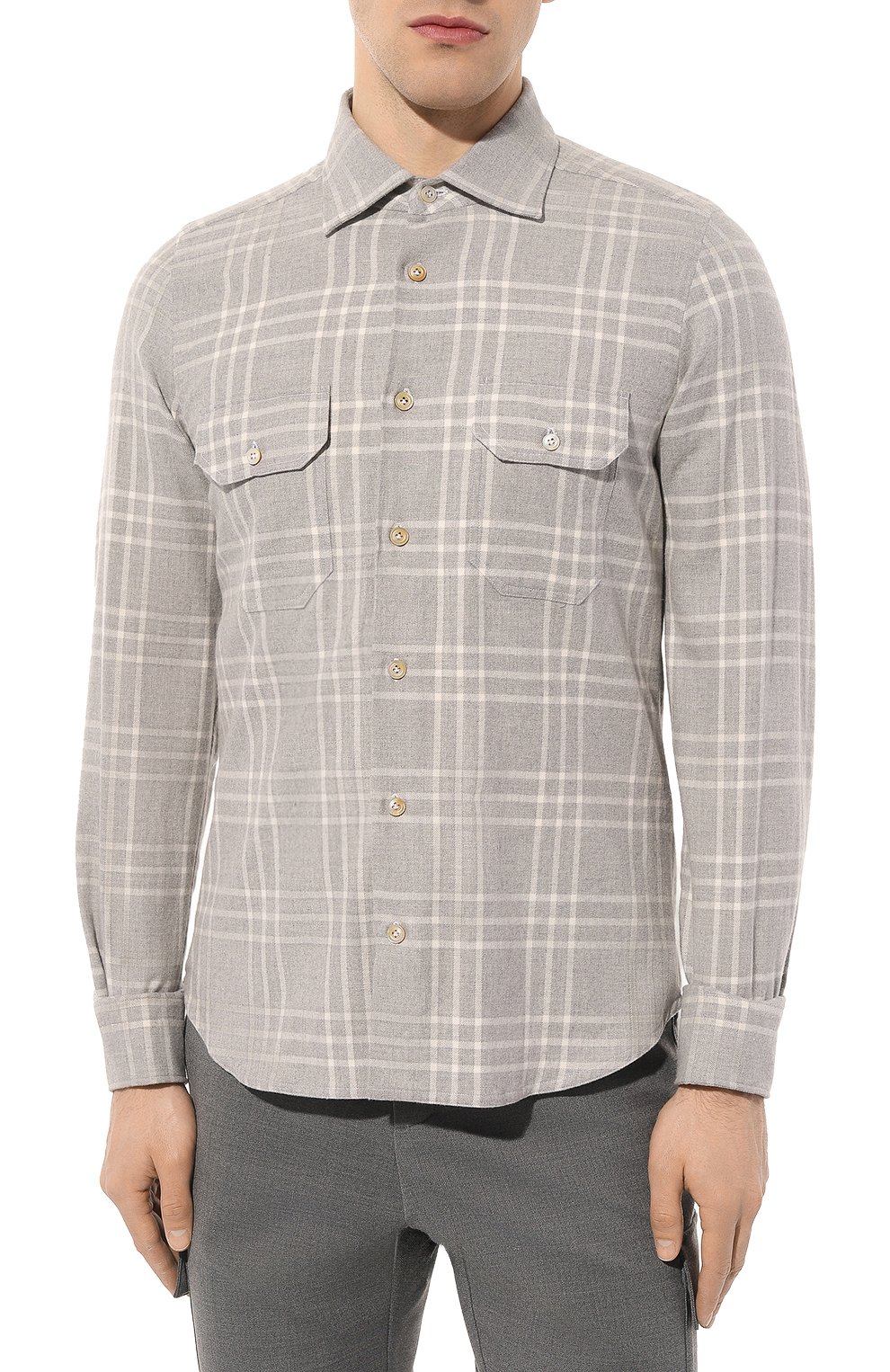 Хлопковая рубашка KITON, арт. UCWMH0864908, фото 3