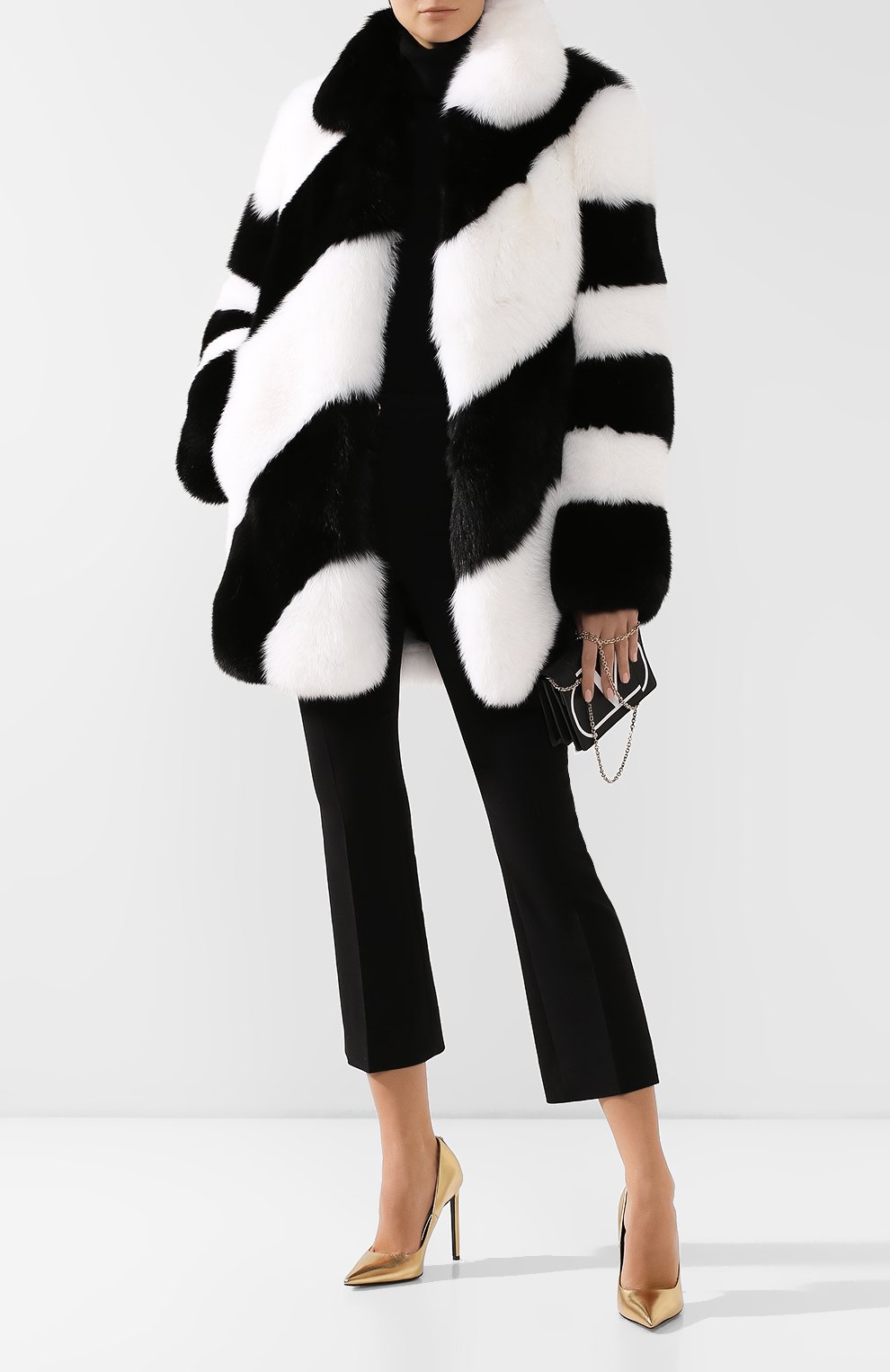 Шуба из меха лисы SAINT LAURENT, арт. 583991/Y7LY2, фото 2