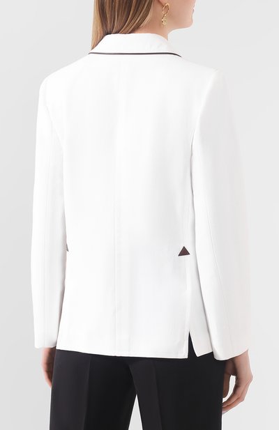 Двубортный жакет GIORGIO ARMANI белого цвета по цене 226500 руб., арт. 0SHGG0CU/T01I0, фото 4 Двубортный жакет GIORGIO ARMANI, арт. 0SHGG0CU/T01I0, фото 4