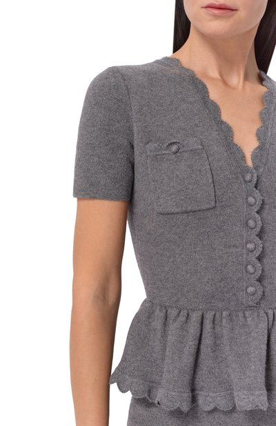 Платье из хлопка и шерсти SELF-PORTRAIT, а рт. RS26106MGR, фото 4