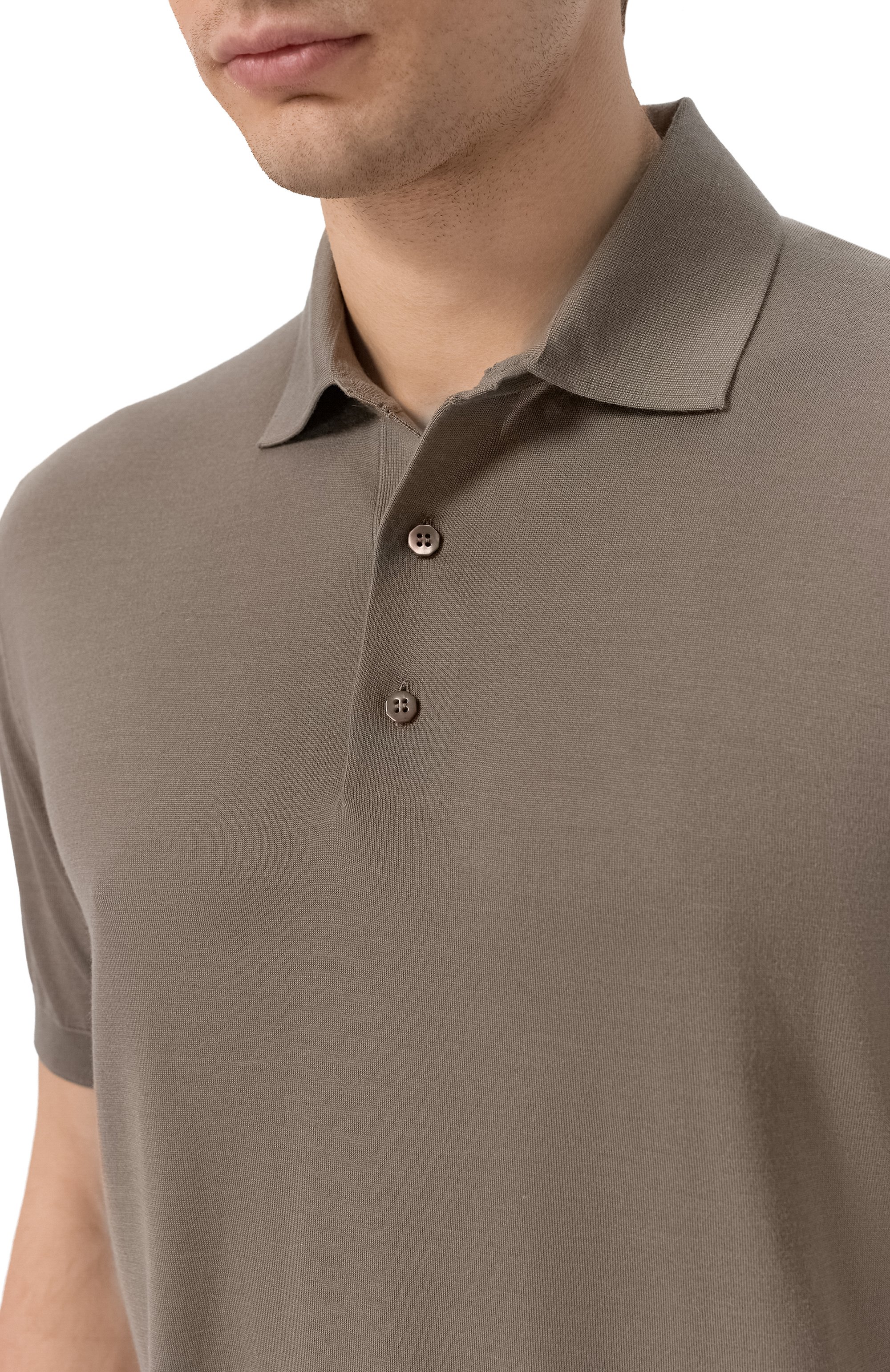 Поло из кашемира и шерсти STEFANO RICCI хаки цвета по цене 172000 руб., арт. W505506P13/W26150, фото 5 Поло из кашемира и шерсти STEFANO RICCI, арт. W505506P13/W26150, фото 5