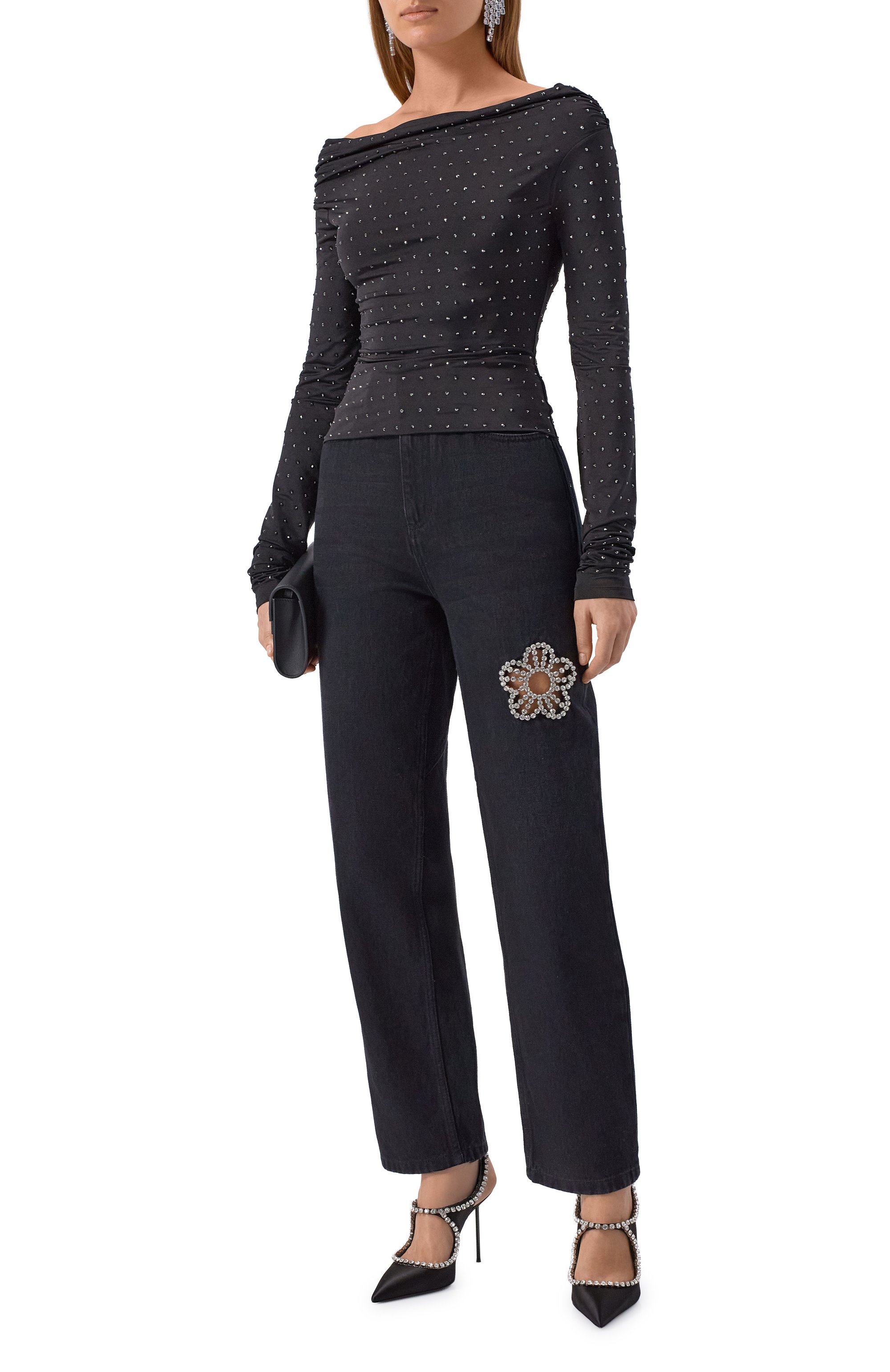 Джинсы AREA черного цвета по цене 98450 руб., арт. PF25AWPA0079DE01, фото 2 Джинсы AREA, арт. PF25AWPA0079DE01, фото 2