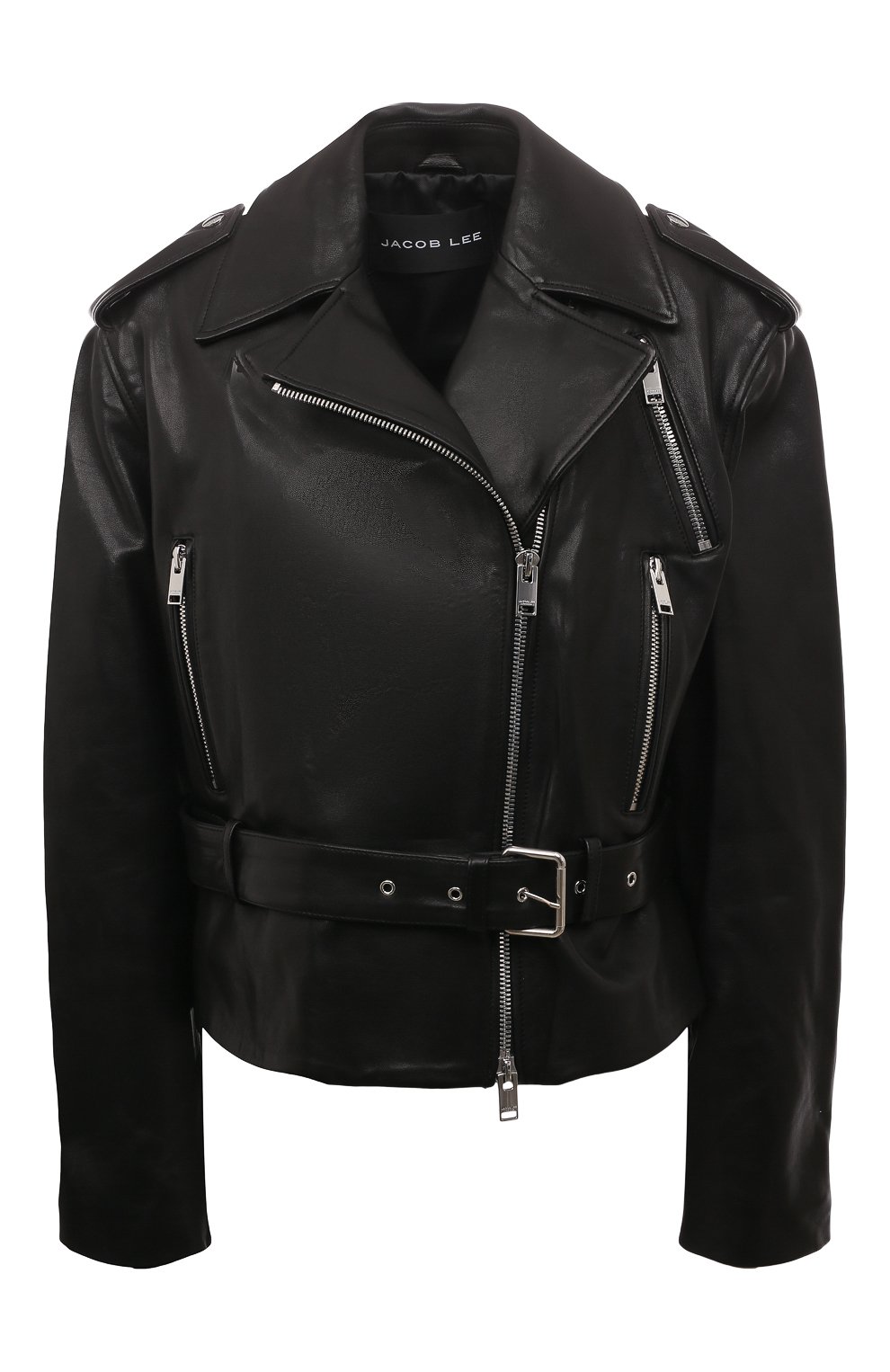 Кожаная куртка JACOB LEE черного цвета по цене 281500 руб., арт. WLJ0324B, фото 1 Кожаная куртка JACOB LEE, арт. WLJ0324B, фото 1
