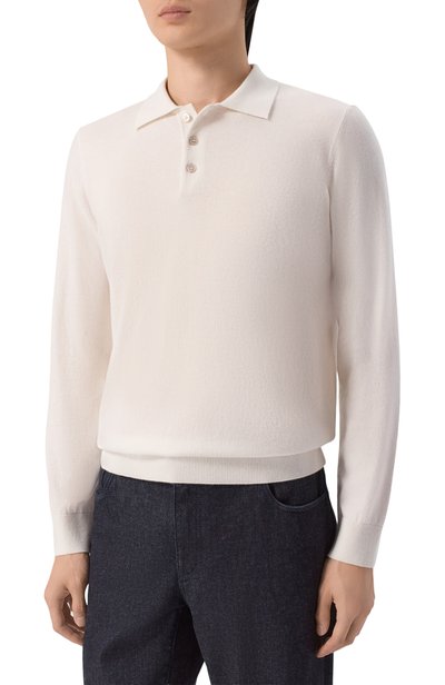 Кашемировое поло MVST белого цвета по цене 218000 руб., арт. M26.CFM.K416.2/BABY CASHMERE, фото 3 Кашемировое поло MVST, арт. M26.CFM.K416.2/BABY CASHMERE, фото 3