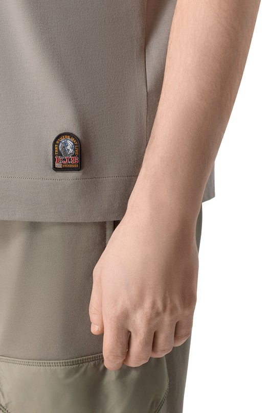 Хлопковая футболка Parajumpers 26SM-PM TSR Y02 Серый  26SM-PM TSR Y02 Фото 5