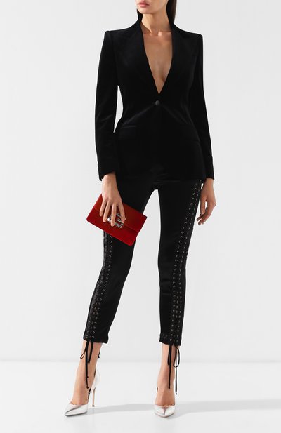 Приталенный бархатный жакет DOLCE & GABBANA черного цвета по цене 213000 руб., арт. F2900T/FUVG7, фото 2 Приталенный бархатный жакет DOLCE & GABBANA, арт. F2900T/FUVG7, фото 2