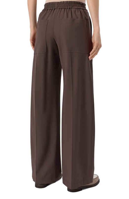 Шерстяные брюки Brunello Cucinelli MPW07P9002 Коричневый  MPW07P9002 Фото 4