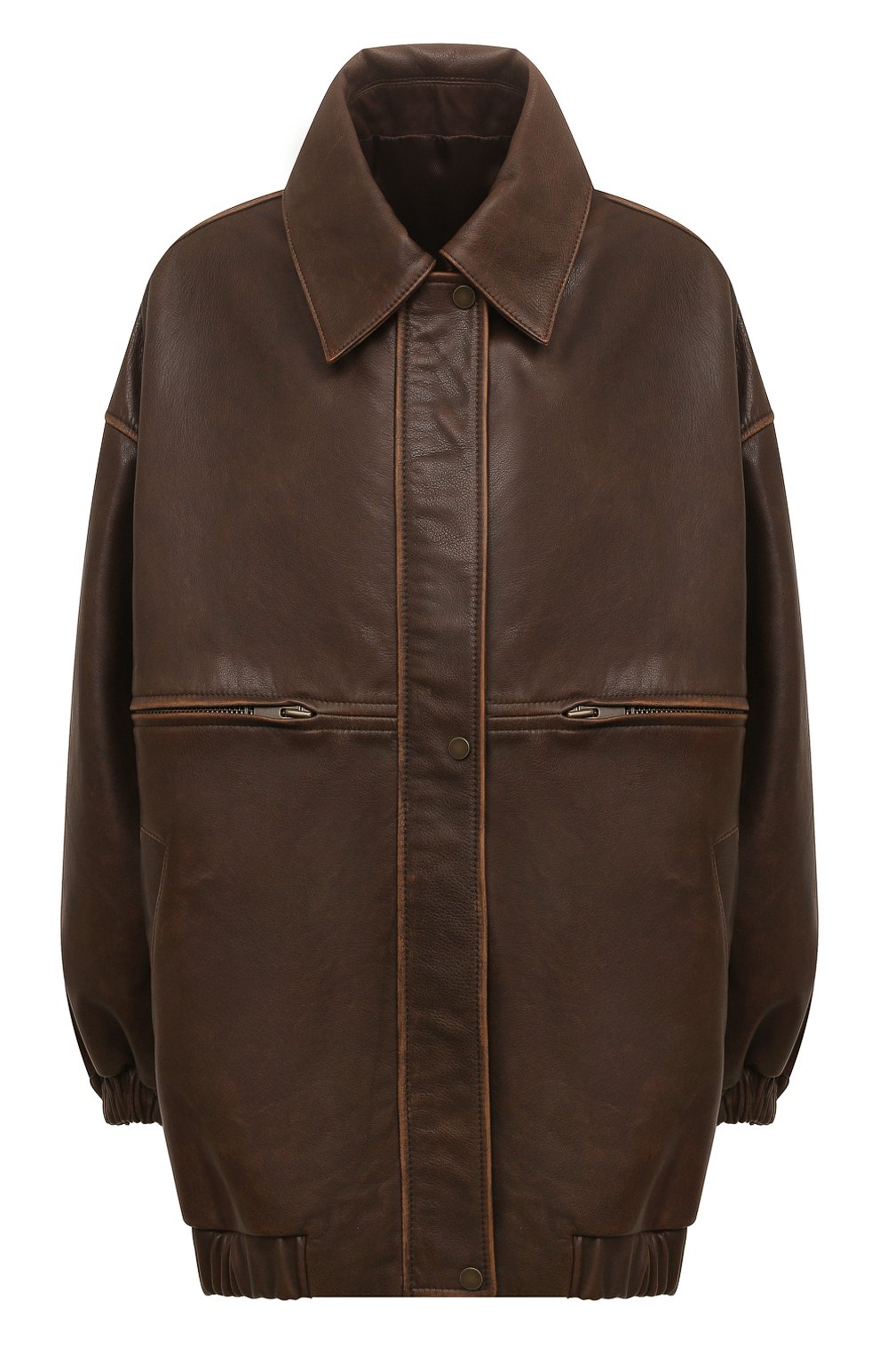 Кожаный бомбер LUDA NIKISHINA, а рт. J/VERVE/BROWN, фото 1