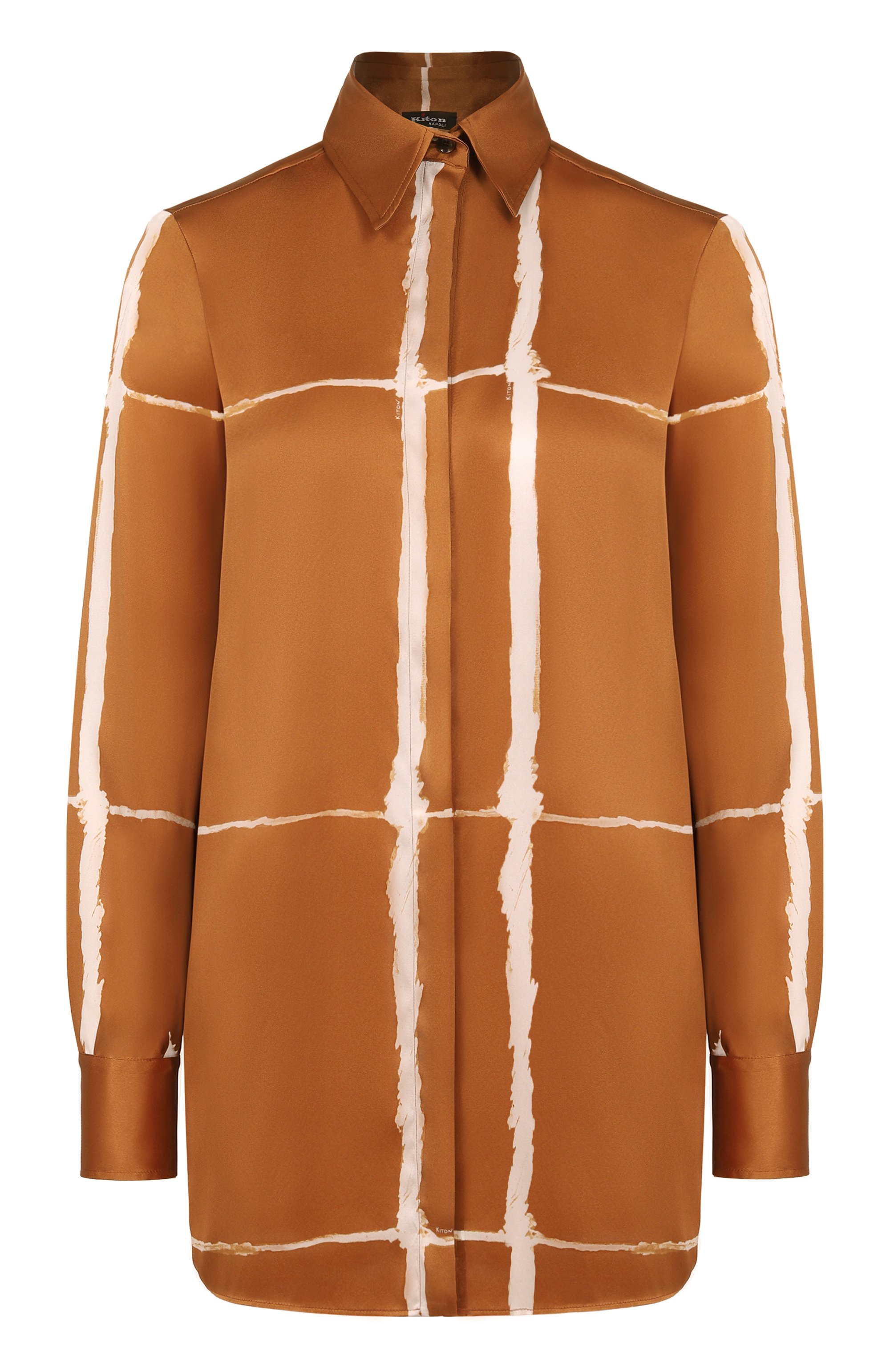 Атласная рубашка KITON, арт. D61435K0873G07, фото 1