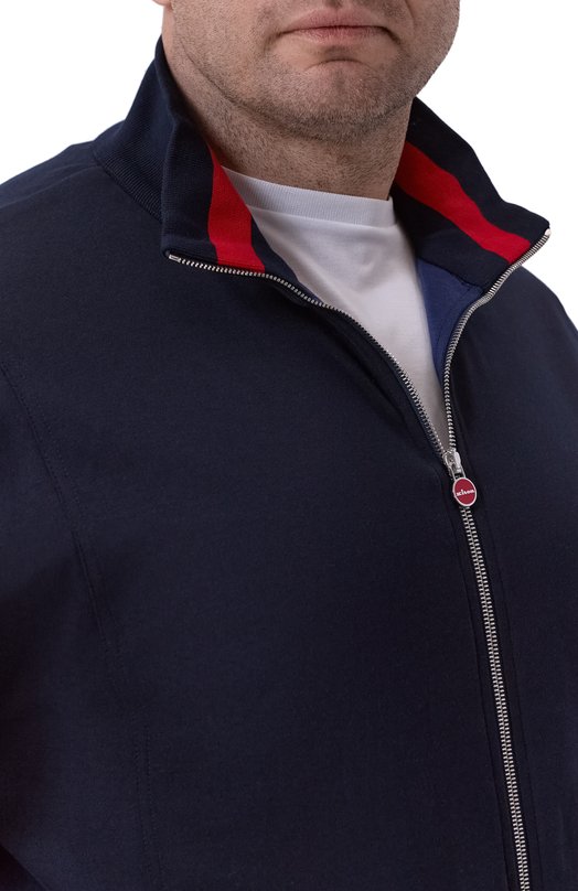 Спортивный костюм из хлопка и шерсти Kiton UMJ002403 Синий  UMJ002403 Фото 6