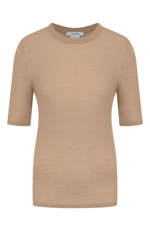 Шерстяной пуловер Max Mara GERIC0 Бежевый GERIC0
