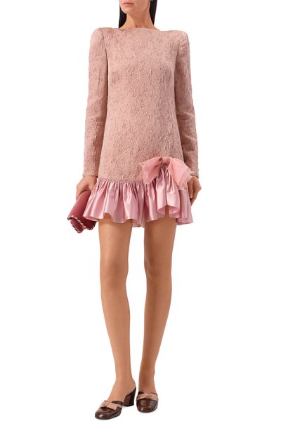 Платье из шерсти и шелка VALENTINO розового цвета по цене 657000 руб., арт. 7B0VAGF6/9TB, фото 2 Платье из шерсти и шелка VALENTINO, арт. 7B0VAGF6/9TB, фото 2