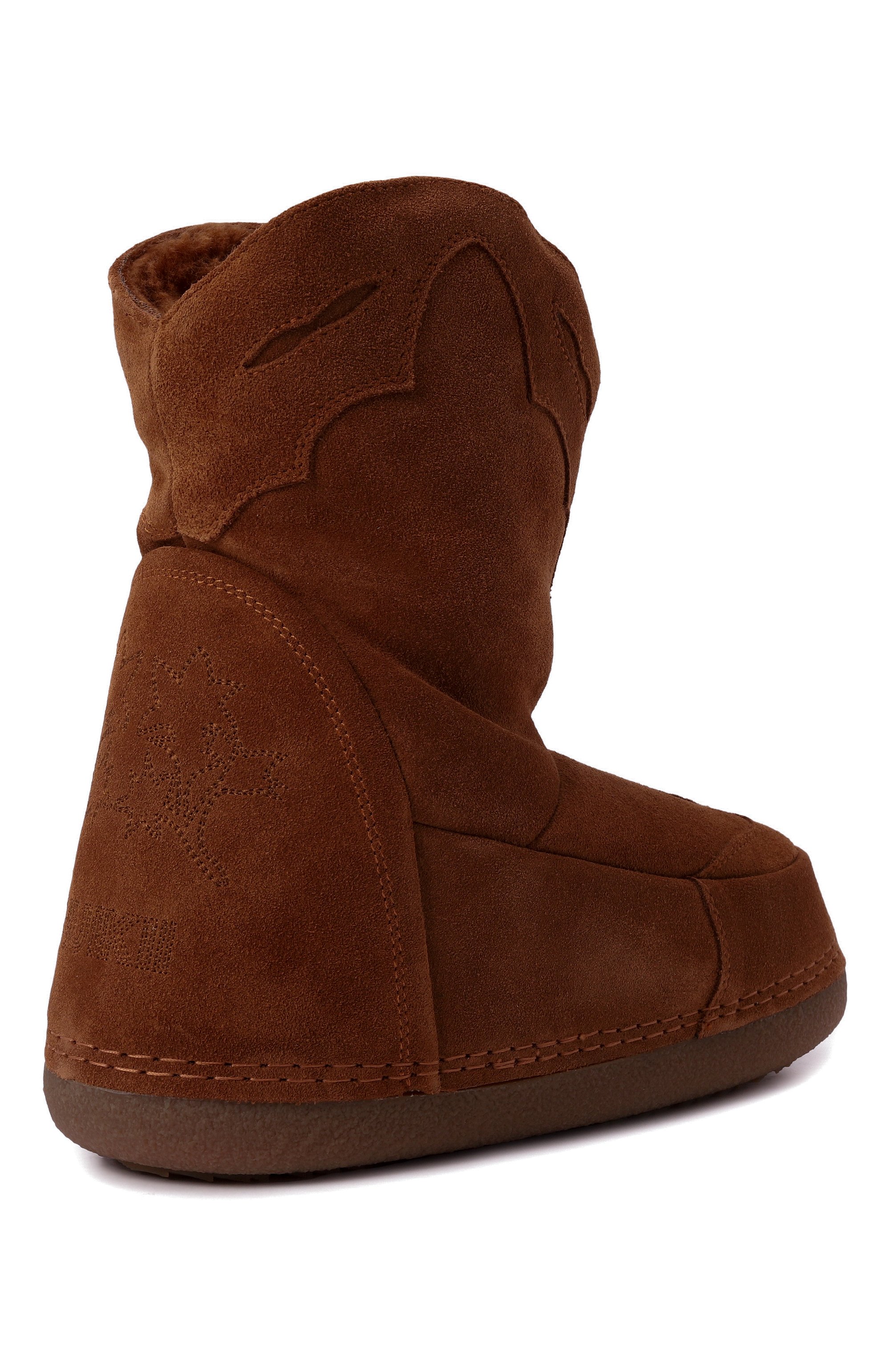 Замшевые полусапоги cowboy embroidery INUIKII коричневого цвета по цене 39950 руб., арт. 75101-067, фото 5 Замшевые полусапоги cowboy embroidery INUIKII, арт. 75101-067, фото 5