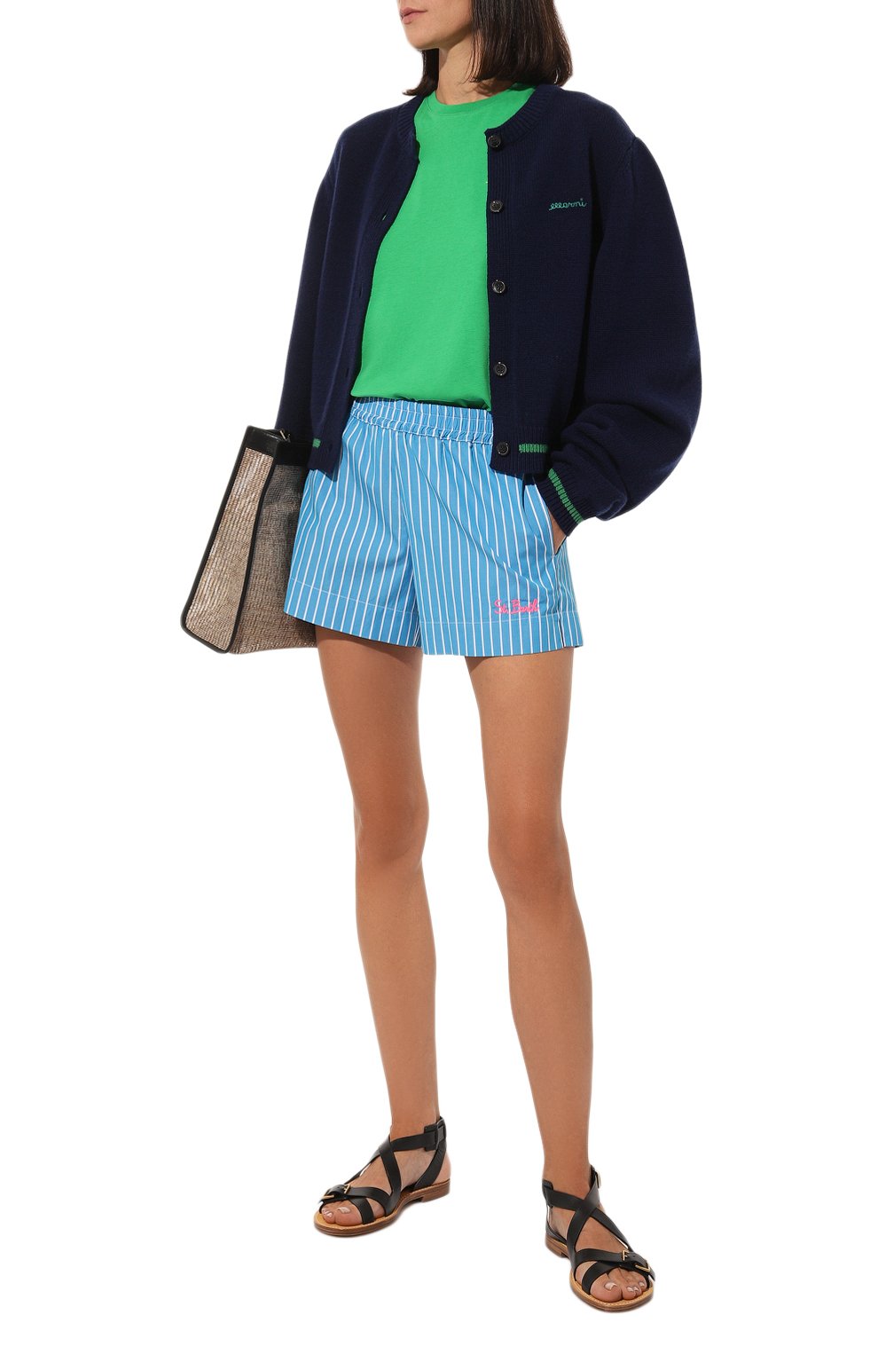 Хлопковые шорты MC2 SAINT BARTH голубого цвета по цене 14600 руб., арт. STBW/LIERRE/06047D, фото 2 Хлопковые шорты MC2 SAINT BARTH, арт. STBW/LIERRE/06047D, фото 2