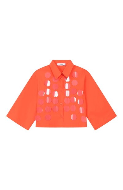 Хлопковая рубашка MSGM KIDS, арт. S6MSJGSI097