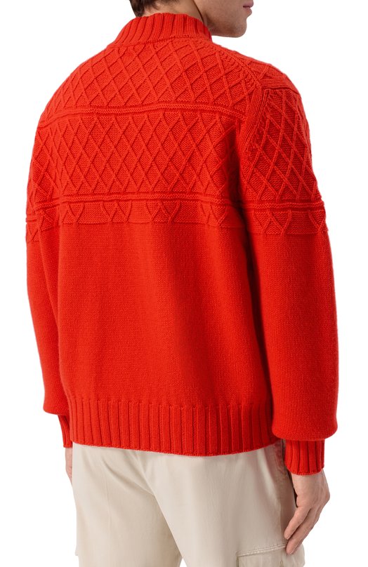 Свитер из шерсти и кашемира Kiton UMM071903 Оранжевый  UMM071903 Фото 4