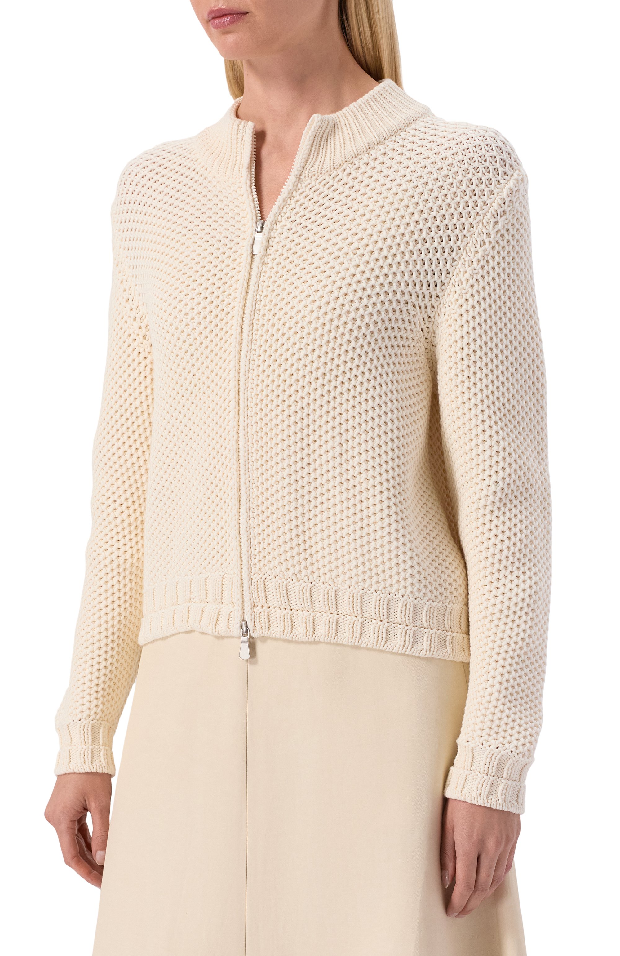 Хлопковый кардиган GRAN SASSO кремового цвета по цене 46500 руб., арт. 10225/18425, фото 3 Хлопковый кардиган GRAN SASSO, арт. 10225/18425, фото 3