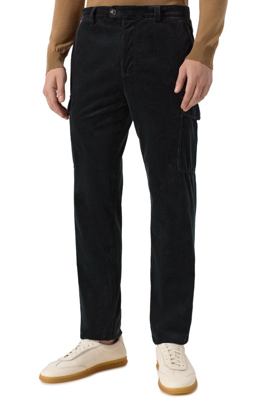 Вельветовые брюки-карго Brunello Cucinelli M280UE1890 Чёрный  M280UE1890 Фото 3