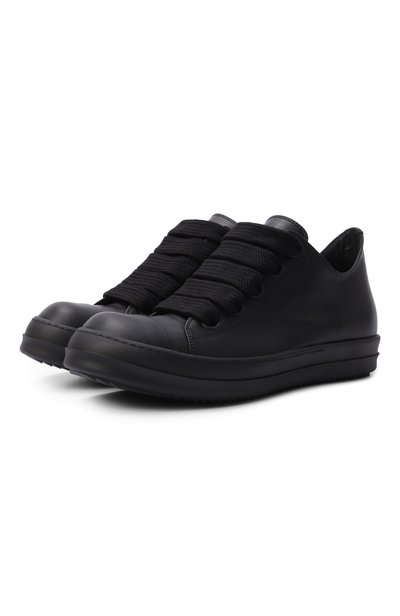 Мужские кожаные кеды tower jumbolace low RICK OWENS, арт. RU02F4893/LC0W2