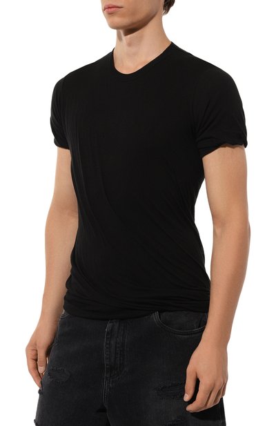 Хлопковая футболка RICK OWENS, арт. RU02D6256/UC, фото 3