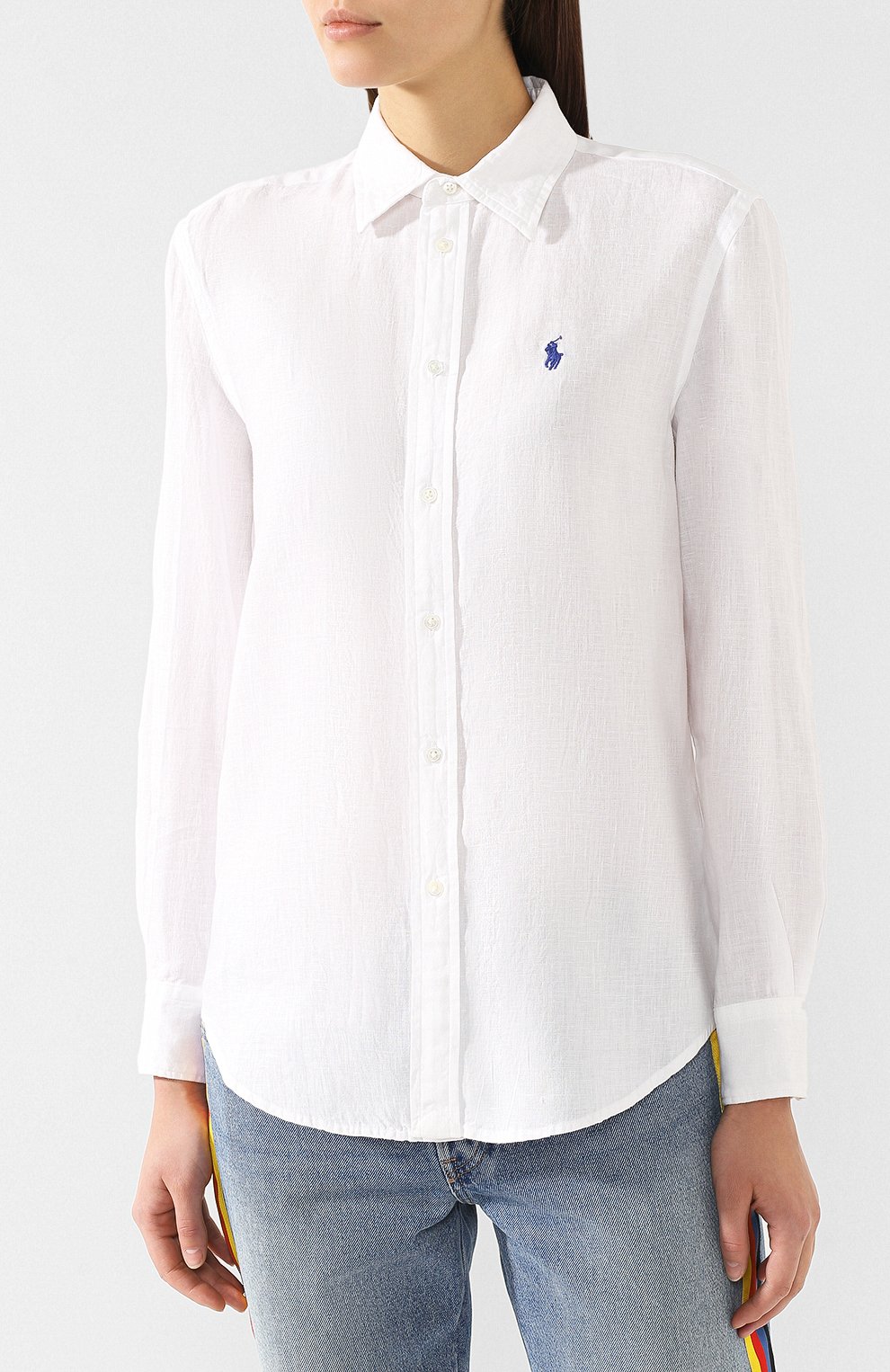 Льняная рубашка POLO RALPH LAUREN белого цвета по цене 11500 руб., арт. 211732641, фото 3 Льняная рубашка POLO RALPH LAUREN, арт. 211732641, фото 3