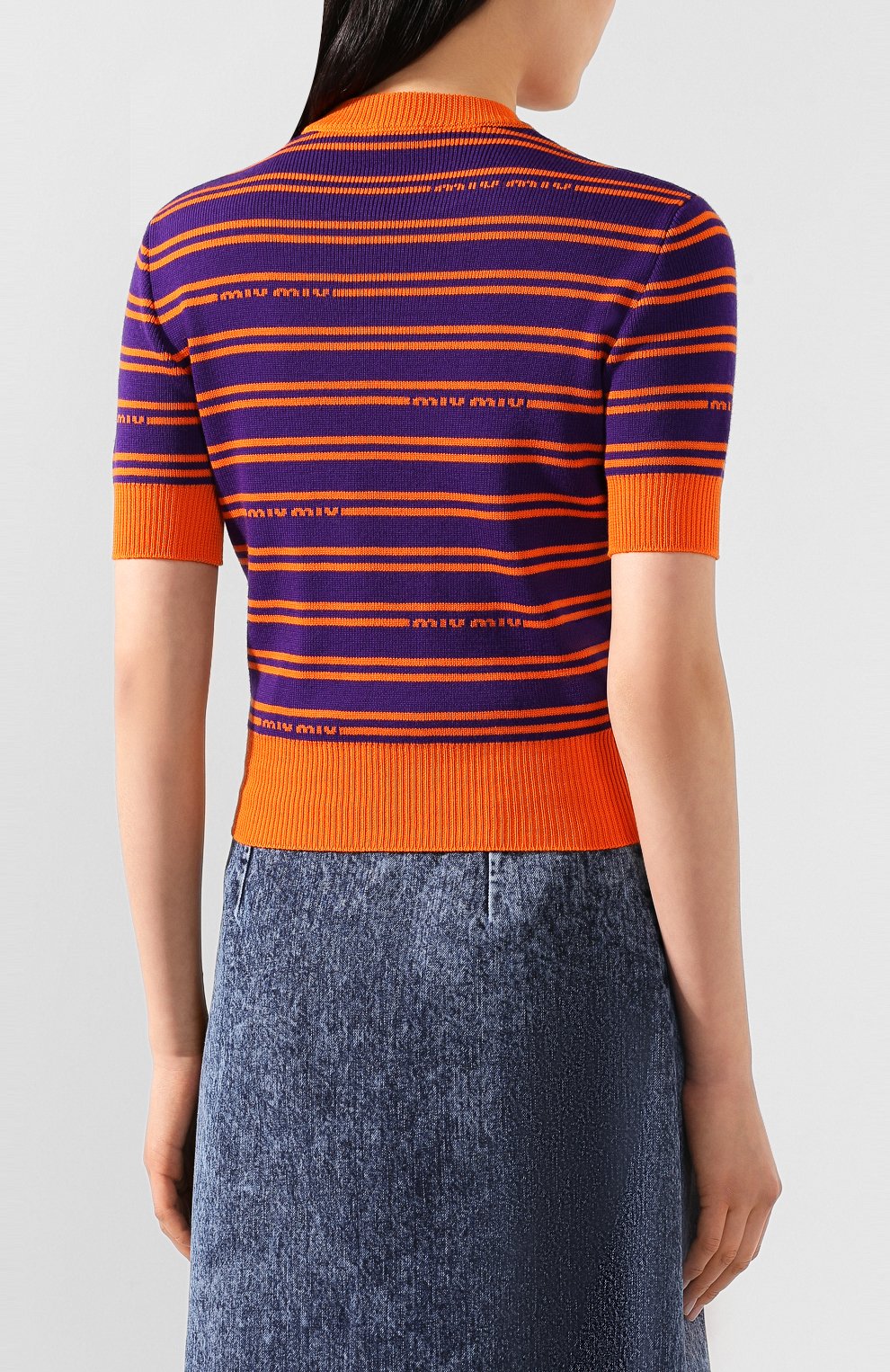 Шерстяной пуловер MIU MIU, арт. MML324-NOC-F0030, фото 4