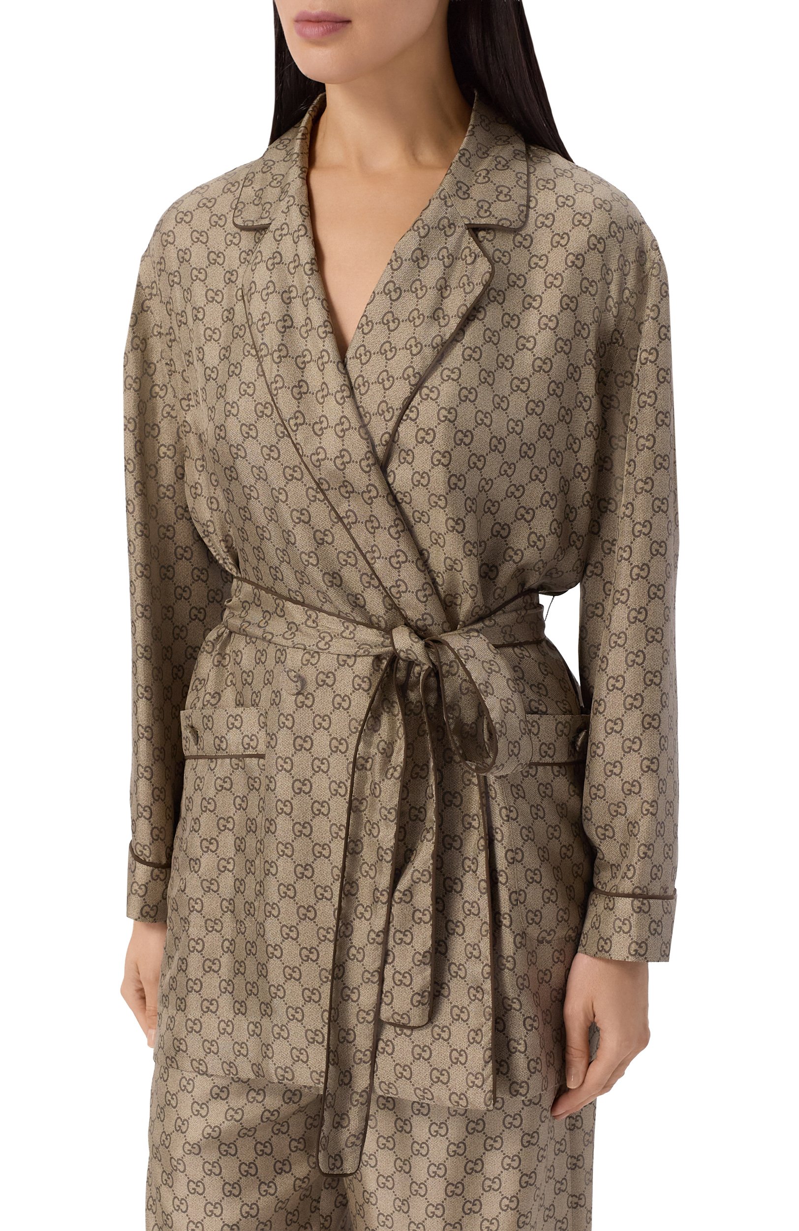Шелковая блузка GUCCI, арт. 864562/ZAUUN, фото 3