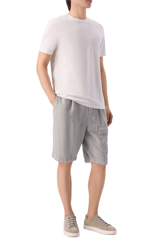 Льняные шорты C.P. Company 20CMBE250A/1103410 Серый  20CMBE250A/1103410 Фото 2