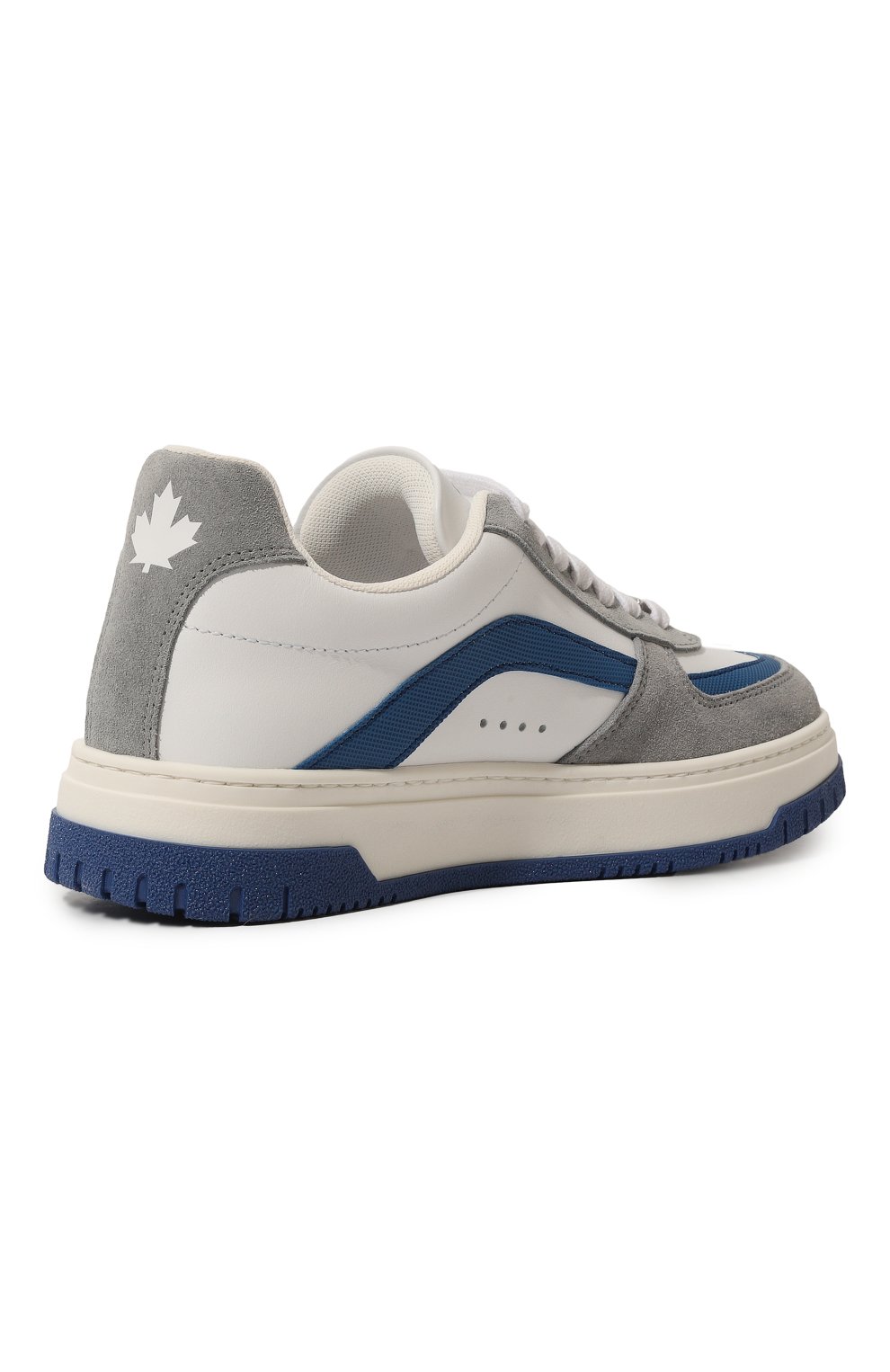 Кожаные кеды DSQUARED2 синего цвета по цене 29100 руб., арт. 77755/36-41, фото 3 Кожаные кеды DSQUARED2, арт. 77755/36-41, фото 3