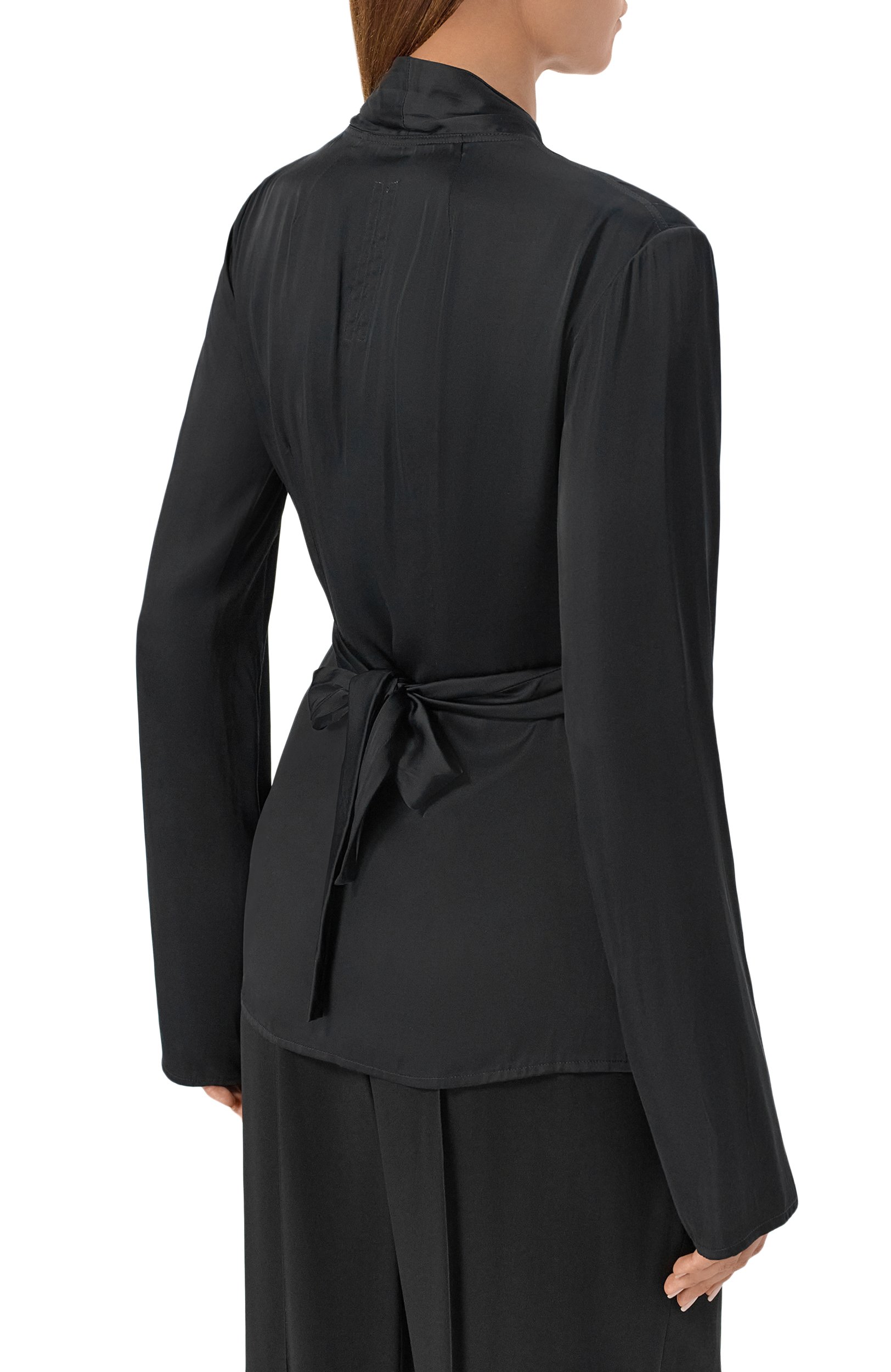 Блузка RICK OWENS черного цвета по цене 99500 руб., арт. RP02F5230/SCH, фото 4 Блузка RICK OWENS, арт. RP02F5230/SCH, фото 4