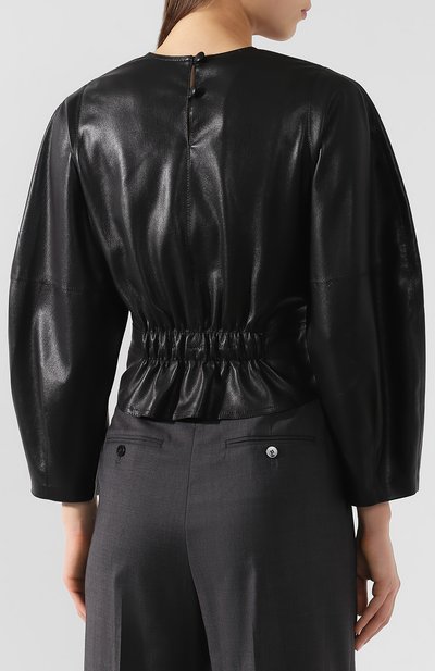 Топ с поясом NANUSHKA, арт. C0RSA_BLACK_VEGAN LEATHER VEGAN LEATHER, фото 4