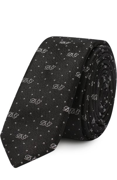 Мужской шелковый галстук с узором DOLCE & GABBANA, арт. GT142E/G0JGM