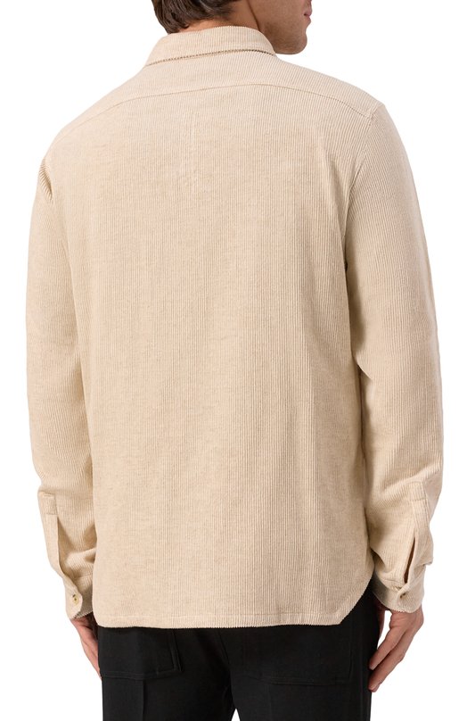Вельветовая рубашка Rick Owens RU02E1292/MLC Кремовый  RU02E1292/MLC Фото 4