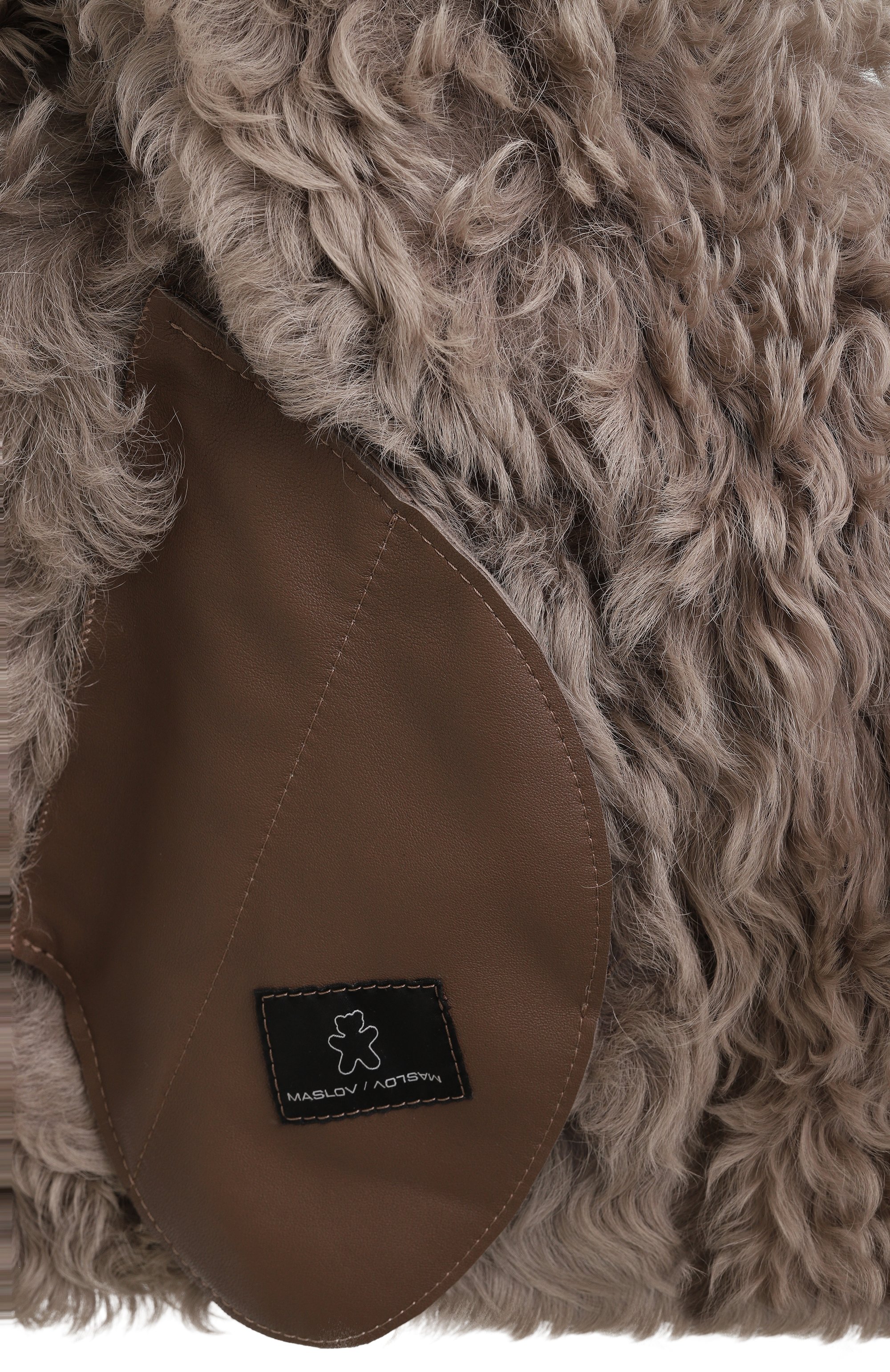 Дубленка из овчины MASLOV коричневого цвета по цене 215010 руб., арт. WS234, фото 7 Дубленка из овчины MASLOV, арт. WS234, фото 7