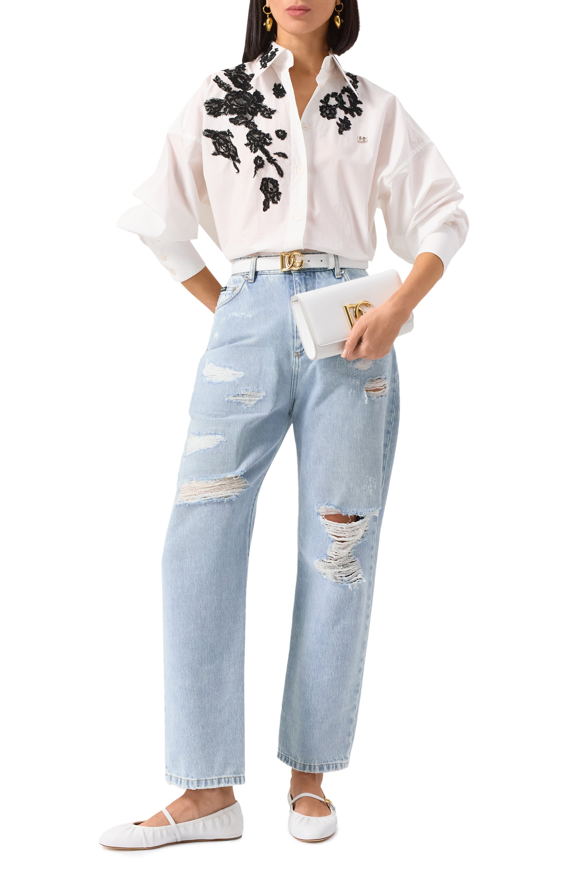 Хлопковая рубашка DOLCE & GABBANA, арт. F5P62T/GDB80, фото 2