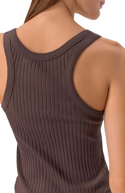 Хлопковая майка Iro WP19EMMA Коричневый  WP19EMMA Фото 5