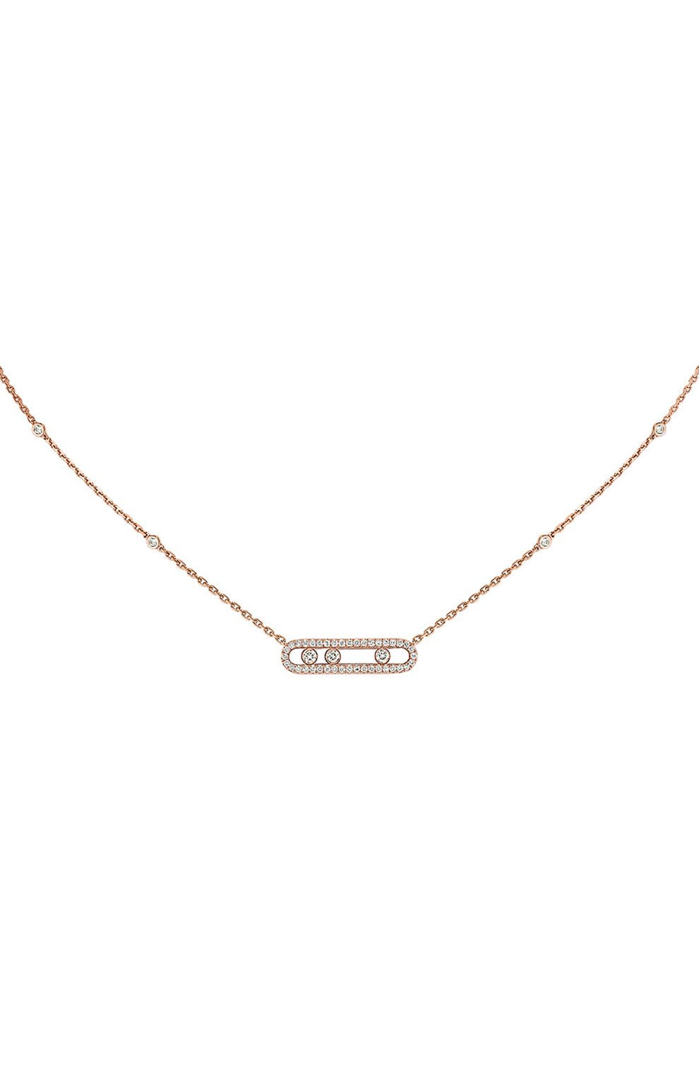 Колье MESSIKA бесцветного цвета по цене 578500 руб., арт. 04322-PG, фото 1 Колье MESSIKA, арт. 04322-PG, фото 1