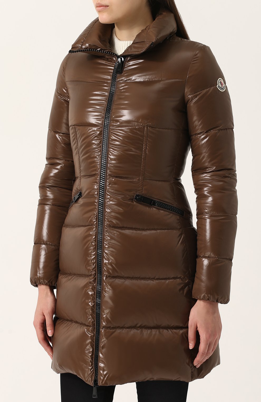Приталенный стеганый пуховик с воротником-стойкой MONCLER, арт. C2-093-49964-05-68950, фото 3
