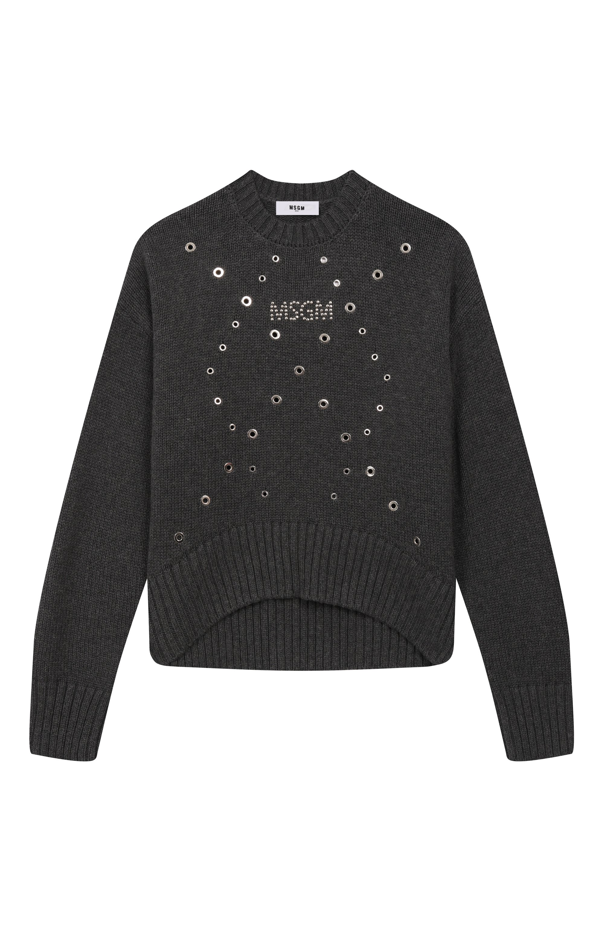 Свитер из хлопка и шерсти MSGM KIDS, арт. F5MSJGJP037, фото 1